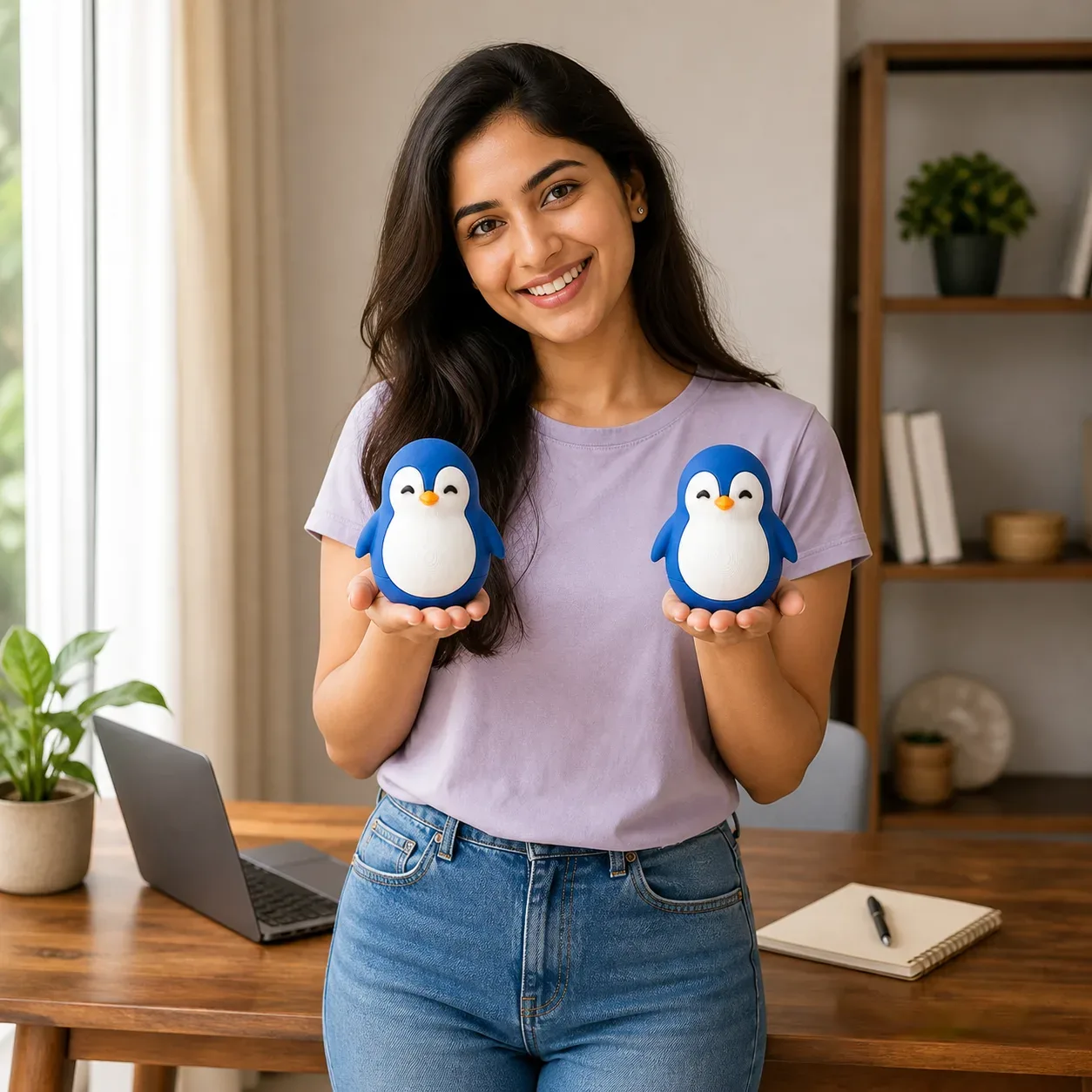 Wobble Penguin Toy β Self-Righting Desk Decor (Pack of 2)