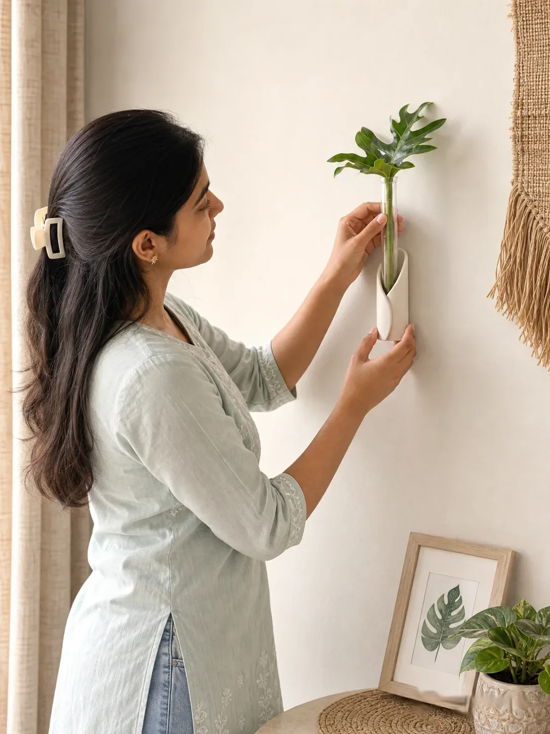 Wrap Tube Propagation Vase Holder for Wall & Table (Set Of 6)